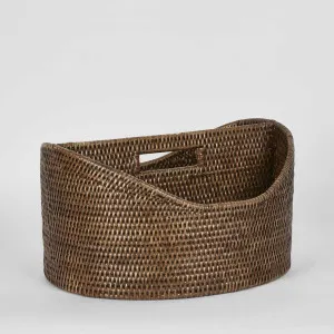 Paume Rattan Magazine Holder Antique Brown by Florabelle Living, a Baskets & Boxes for sale on Style Sourcebook