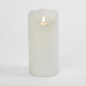 LED Battery Operated Wax Flameless Candle White 20cm by Florabelle Living, a Candles for sale on Style Sourcebook