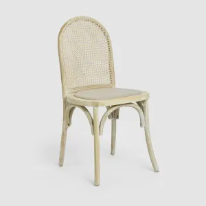 Alwyn Rattan Elm Wood Dining Chair Grey Dust by OneWorld Collection, a Dining Chairs for sale on Style Sourcebook