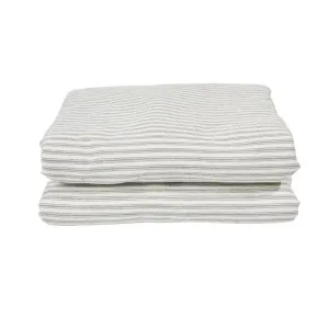 Ticking Sherpa Throw Quilt Grey by PERFECT PIECES, a Throws for sale on Style Sourcebook