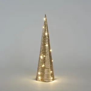 Wrapt Light Up Cone Tree Small by Vixen & Velvet, a Christmas for sale on Style Sourcebook