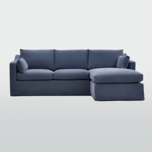 Clovelly 3 Seater Right Chaise Sofa Navy by OneWorld Collection, a Sofas for sale on Style Sourcebook