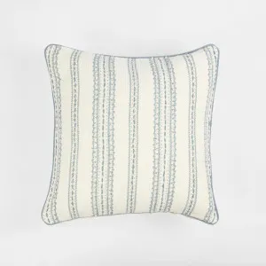 Cushion - Bluebell 50x50cm Natural/Blue by OneWorld Collection, a Cushions, Decorative Pillows for sale on Style Sourcebook