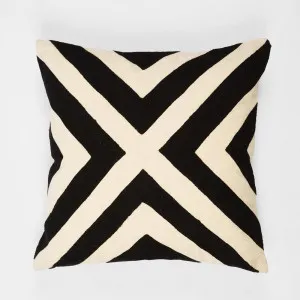 Cushion -  Clifton 50x50cm Natural/Black by OneWorld Collection, a Cushions, Decorative Pillows for sale on Style Sourcebook