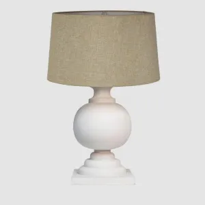 Coach - White - Turned Wood Ball Balustrade Table Lamp by Emac & Lawton, a Table & Bedside Lamps for sale on Style Sourcebook