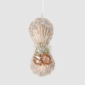 Oyster Shell Hanging Tree Decoration Orange by Vixen & Velvet, a Christmas for sale on Style Sourcebook