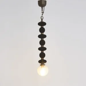 Ribbed black Thread Ceiling Pendant by Emac & Lawton, a Pendant Lighting for sale on Style Sourcebook