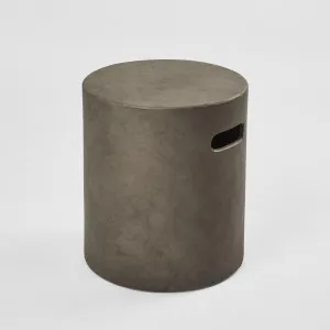 Leno Drum Stool Grey by Florabelle Living, a Coffee Table for sale on Style Sourcebook