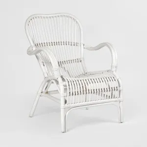 Seville Rattan Armchair White by Florabelle Living, a Chairs for sale on Style Sourcebook