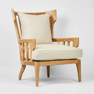 Jackman Coastal Oakwood and Linen Armchair Natural by OneWorld Collection, a Chairs for sale on Style Sourcebook