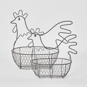Chicken Baskets Set of 2 by PERFECT PIECES, a Baskets & Boxes for sale on Style Sourcebook