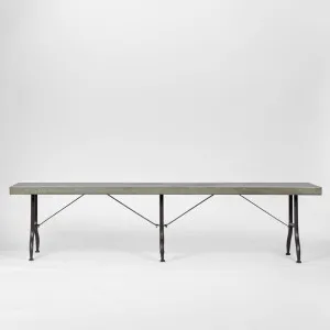 Long Zinc top Bench with Metal legs by PERFECT PIECES, a Ottomans for sale on Style Sourcebook