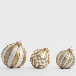 Capiz Bauble Trio Table Decor Gold by Vixen & Velvet, a Christmas for sale on Style Sourcebook