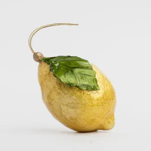 Capiz Handpainted Lemon Decoration by Vixen & Velvet, a Christmas for sale on Style Sourcebook