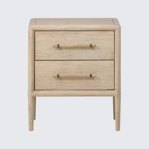 Bayview Bedside 2 Drawer Natural Whitewash by OneWorld Collection, a Bedside Tables for sale on Style Sourcebook