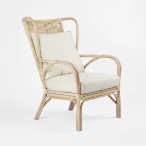 Duke Highback Armchair Natural Whitewash by OneWorld Collection, a Chairs for sale on Style Sourcebook