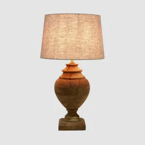 Amphora Table Lamp Base Small Dark Natural- Base Only by Zaffero, a Table & Bedside Lamps for sale on Style Sourcebook