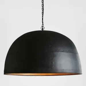 Noir Ceiling Pendant Large Black with Gold Interior by Zaffero, a Pendant Lighting for sale on Style Sourcebook