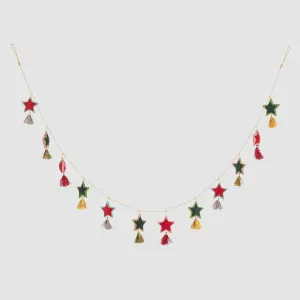 Shasa Tasselled Star Garland by Vixen & Velvet, a Christmas for sale on Style Sourcebook