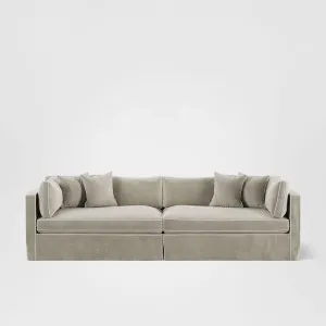 Marbella 4 Seat Sofa Natural with White Piping by OneWorld Collection, a Sofas for sale on Style Sourcebook