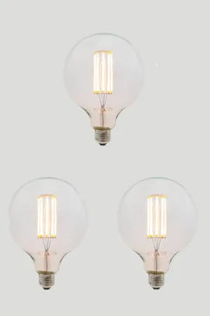 Set of 3 G125 Long LED Filament - Clear Glass - 8W E27 2200k by Zaffero, a Spotlights for sale on Style Sourcebook