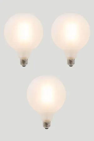 Set of 3 G125 LED Filament - Porcelain Frosted - 10W E27 2700k by Zaffero, a Spotlights for sale on Style Sourcebook