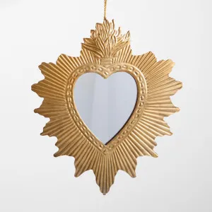 Sunburst Mirror Heart Hanging Decoration LGE by Vixen & Velvet, a Christmas for sale on Style Sourcebook