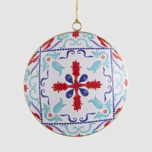 La Dolce Vita Red Pattern Tree Decoration by Vixen & Velvet, a Christmas for sale on Style Sourcebook