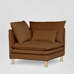 Aura Corner Sofa Base With Cover Brown by MRD Home, a Sofas for sale on Style Sourcebook
