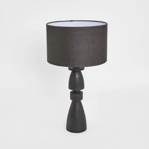 Magnus Wood Table Lamp Black Base with Black Shade by MRD Home, a Table & Bedside Lamps for sale on Style Sourcebook