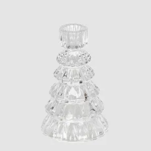 Ice Glass Tree Candle Holder Clear by Vixen & Velvet, a Christmas for sale on Style Sourcebook