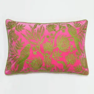 Jungle Bird Cushion 40x60cm Pink & Green by Ruby Star, a Cushions, Decorative Pillows for sale on Style Sourcebook