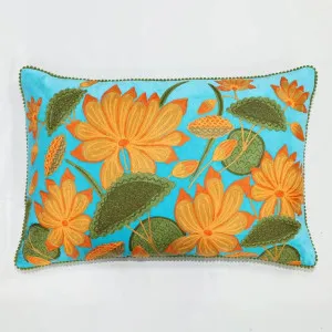 Sunflower Cushion 40x60cm Aqua by Ruby Star, a Cushions, Decorative Pillows for sale on Style Sourcebook
