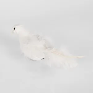 Sante White Clip on Bird (Set of 6) by Vixen & Velvet, a Christmas for sale on Style Sourcebook