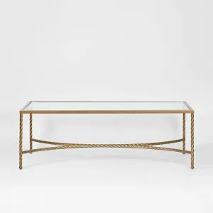 Palais Rectangular Coffee Table Gold by Florabelle Living, a Coffee Table for sale on Style Sourcebook
