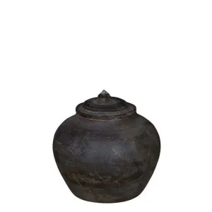 Shanxi 120 Year Terracotta Pot With Cap Small by Florabelle Living, a Vases & Jars for sale on Style Sourcebook