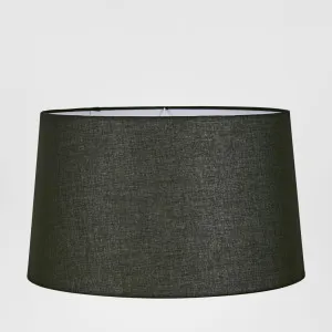 Linen Drum Lamp Shade XL Black by Emac & Lawton, a Lamp Shades for sale on Style Sourcebook