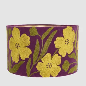 Poppy Velvet Drum Shade Purple Multi by Ruby Star, a Lamp Shades for sale on Style Sourcebook