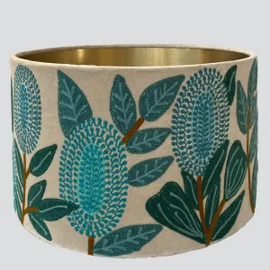 Velvet Drum Shade - Banksia - Turquoise Multi Large by Ruby Star, a Lamp Shades for sale on Style Sourcebook