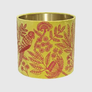 Jungle Bird Drum Shade Medium Yellow & Fushcia by Ruby Star, a Lamp Shades for sale on Style Sourcebook