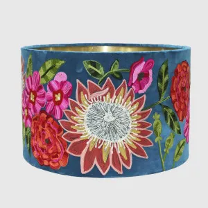 Tropical Garden Drum Shade 40x25cm Teal by Ruby Star, a Lamp Shades for sale on Style Sourcebook
