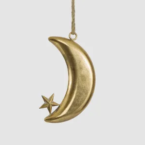 Golden Moon Crescent Decoration Small by Vixen & Velvet, a Christmas for sale on Style Sourcebook