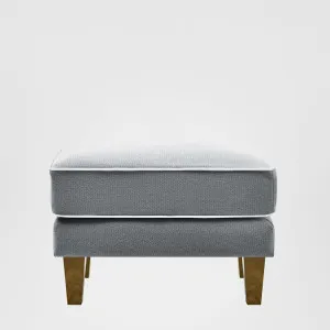 Bondi Hamptons Ottoman Grey W/White Piping by OneWorld Collection, a Ottomans for sale on Style Sourcebook