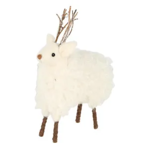 Andie Felt Deer Small White by Vixen & Velvet, a Christmas for sale on Style Sourcebook
