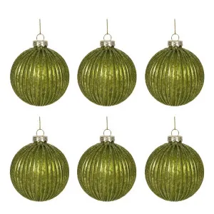 Gryse Boxed Set of 6 Baubles by Vixen & Velvet, a Christmas for sale on Style Sourcebook