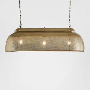 Riva Ceiling Pendant Long Antique Brass by Zaffero, a Pendant Lighting for sale on Style Sourcebook