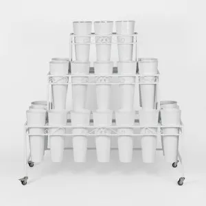 Rectangular 21 Bucket Flower Stand by JMC FLORALS, a Wall Shelves & Hooks for sale on Style Sourcebook