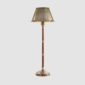 Delaware Table Lamp Antique Brass and Dar Wood by Emac & Lawton, a Table & Bedside Lamps for sale on Style Sourcebook