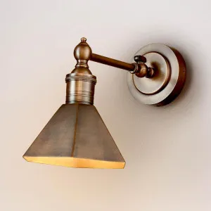 Mayfair Wall Light with Metal Shade Antique Brass by Emac & Lawton, a Wall Lighting for sale on Style Sourcebook