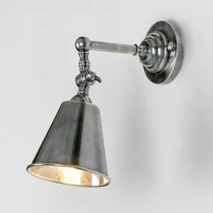 Utopia Wall Light with Metal Shade Antique Silver by Emac & Lawton, a Wall Lighting for sale on Style Sourcebook